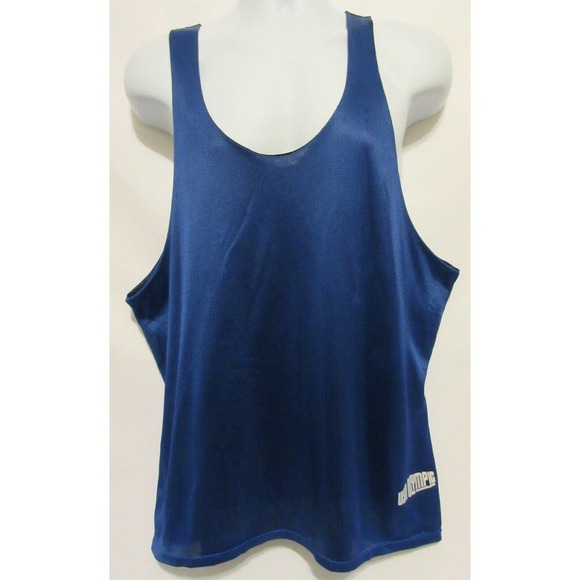 Vintage USA Olympic Vented Track and Field Muscle Tank Reversible Black Blue XL - Picture 2 of 12